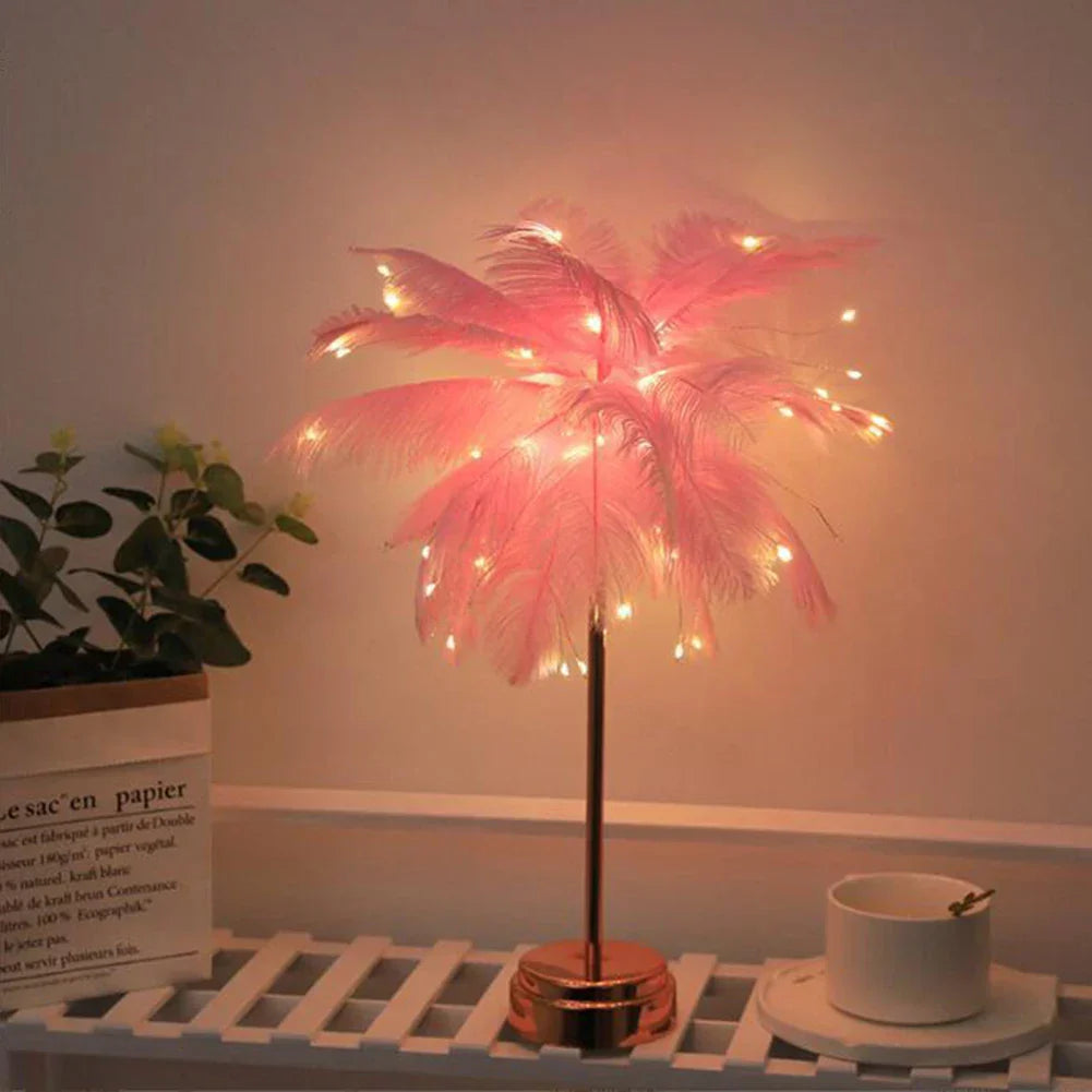 LED Spring Table Lamp Night Light USB powered Remote Control Nightstand Lamps | Kalsten
