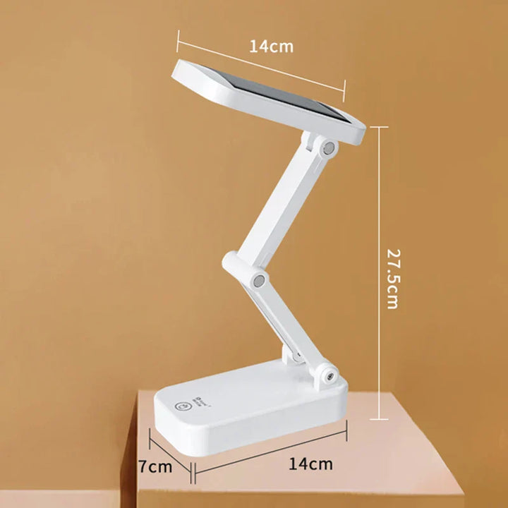Solar LED Table Lamp | Foldable & Dimmable | USB Rechargeable | Eye-Friendly & Modern | Noxord