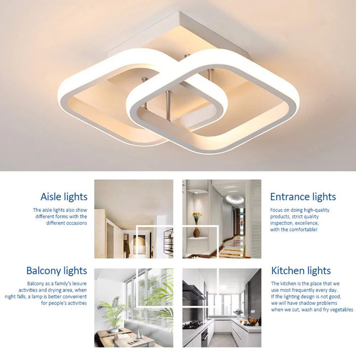 IRALAN Ceiling Chandelier LED Corridor Ceiling Lamp for Kitchen Bedroom Living Balcony Aisle Lamp Home Decor Foyer Track Lights | Kalsten