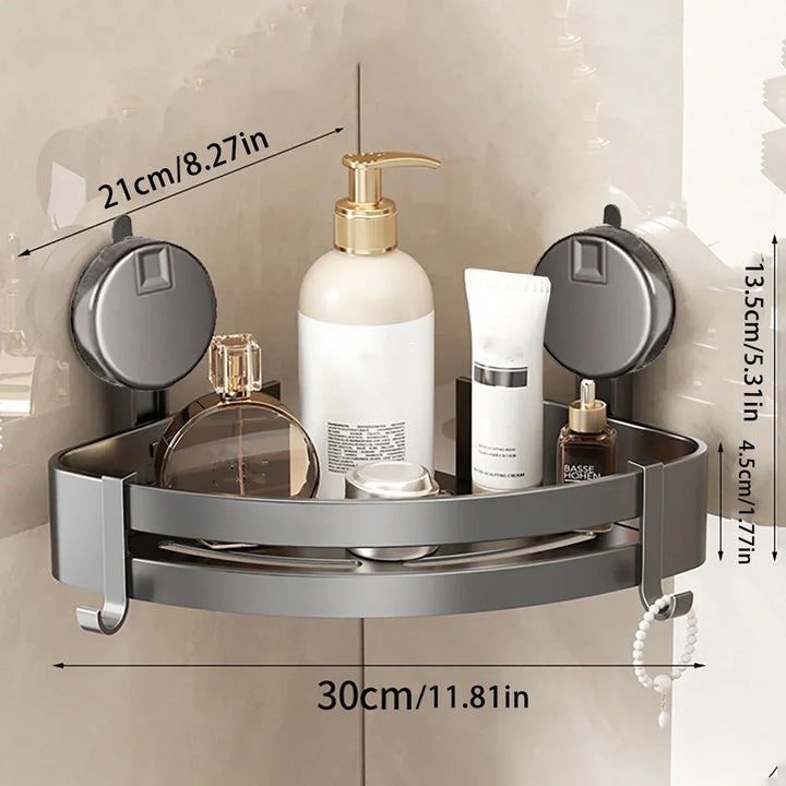 No-Drill Corner Bathroom Organiser