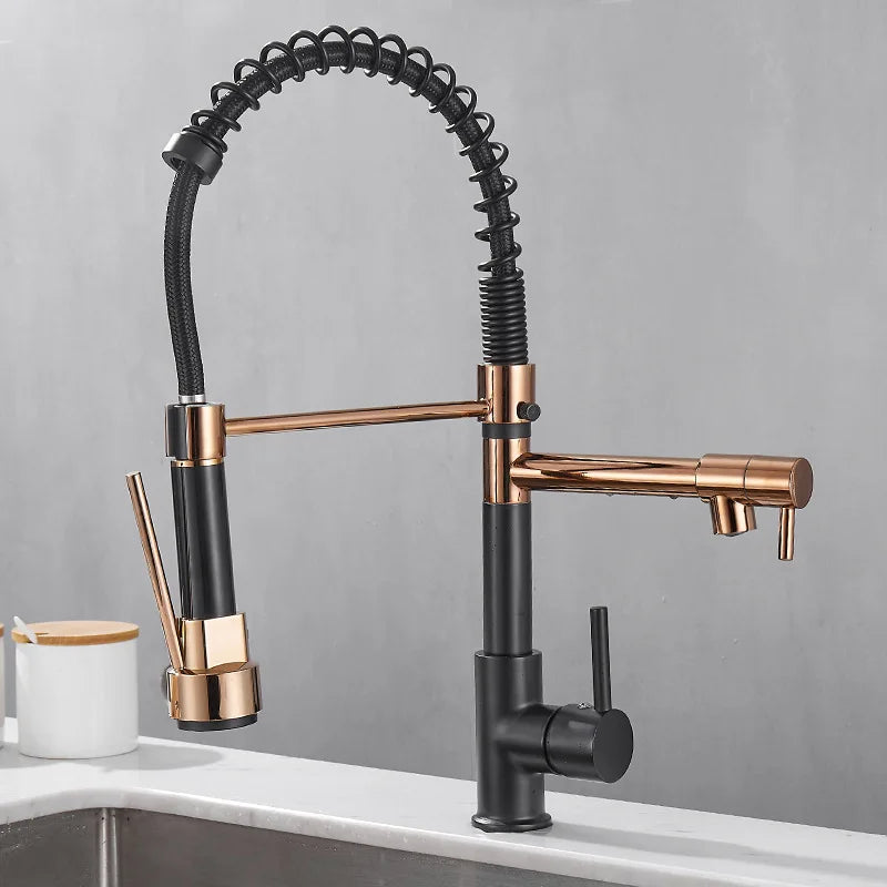 Faucet with Double Outlet – High-Quality Faucet for Flexible Washing, Easy Installation, Ideal for Modern Kitchens, Swiveling and Durable | Kalsten