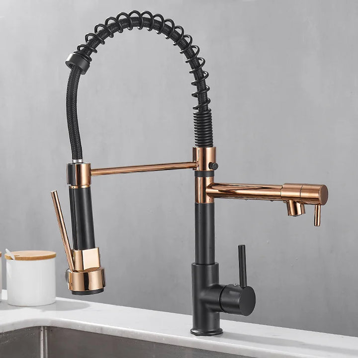 Faucet with Double Outlet – High-Quality Faucet for Flexible Washing, Easy Installation, Ideal for Modern Kitchens, Swiveling and Durable | Kalsten