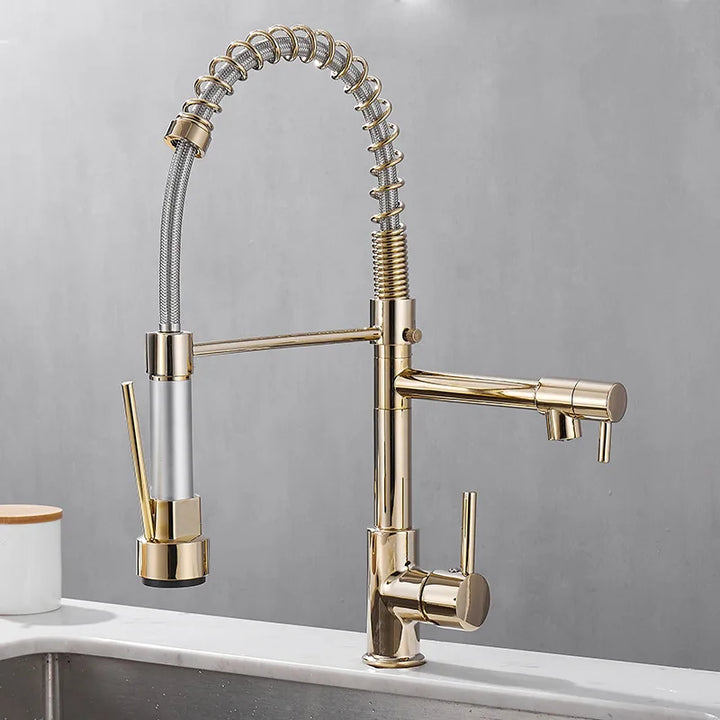 Faucet with Double Outlet – High-Quality Faucet for Flexible Washing, Easy Installation, Ideal for Modern Kitchens, Swiveling and Durable | Kalsten
