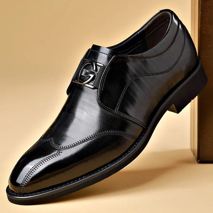 Kalsten | Men's Leather Shoes Stylish Men's Shoes Pointed Oxford Wedding Leather Men's Dress Shoes Gentleman Office Man Shoe