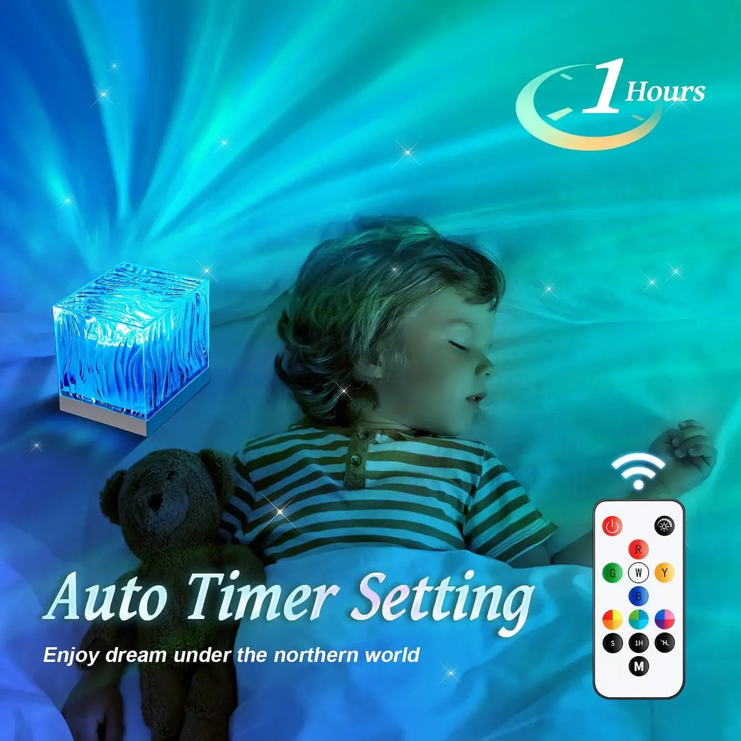 Dynamic Aurora Northern Lights Water Ripple Projector Night Light - Mesmerizing Illumination for Every Room | Kalsten