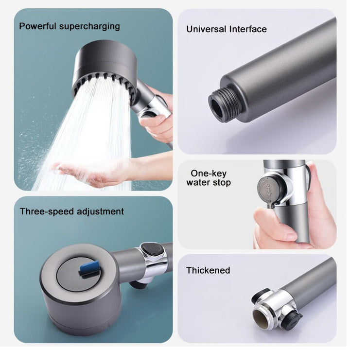 Kalsten | PowerFlow™ High Pressure Showerhead | Powerful Showerhead for Maximum Water Pressure