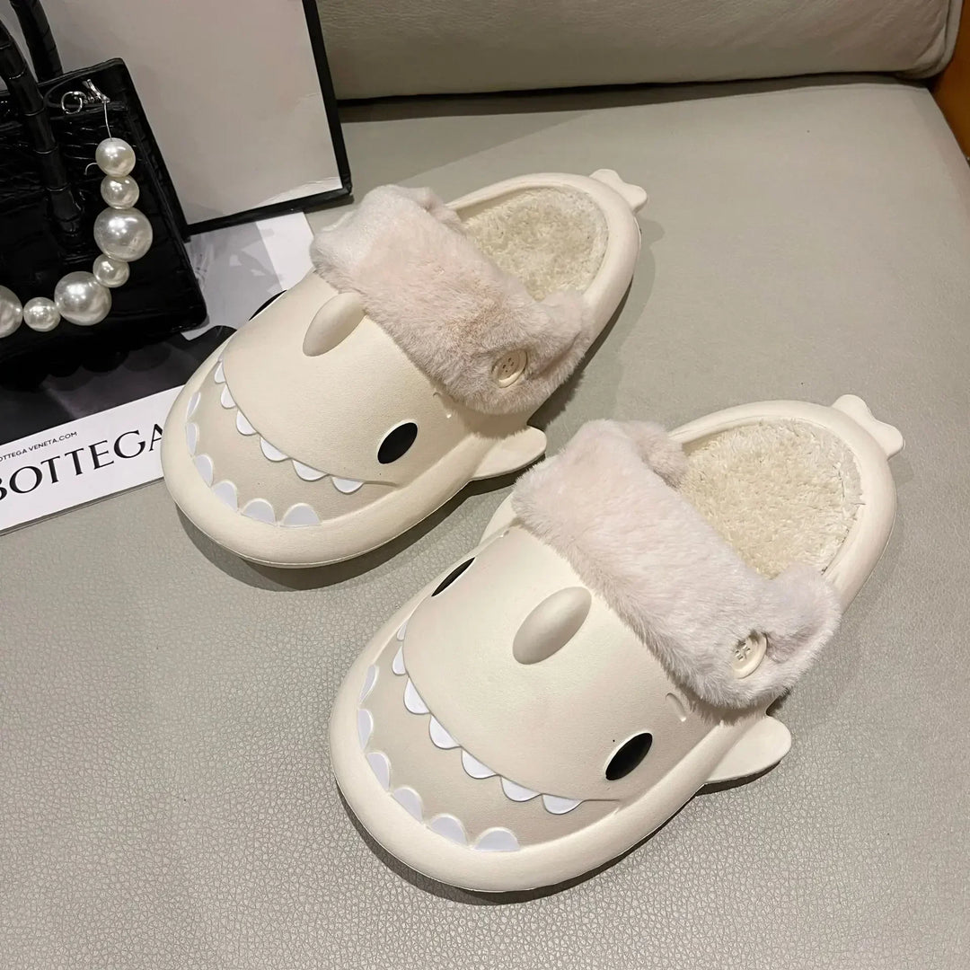 Funny Shark Slippers made of Cotton – Warm and Cozy Slippers for Men and Women, Non-Slip and Comfortable | Kalsten