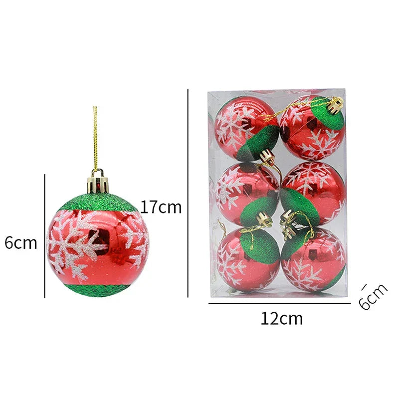 Elegant Snowflake Christmas Baubles Set – High-quality Christmas ornaments in red, white and gold, perfect for festive tree decoration at Christmas | Noxord