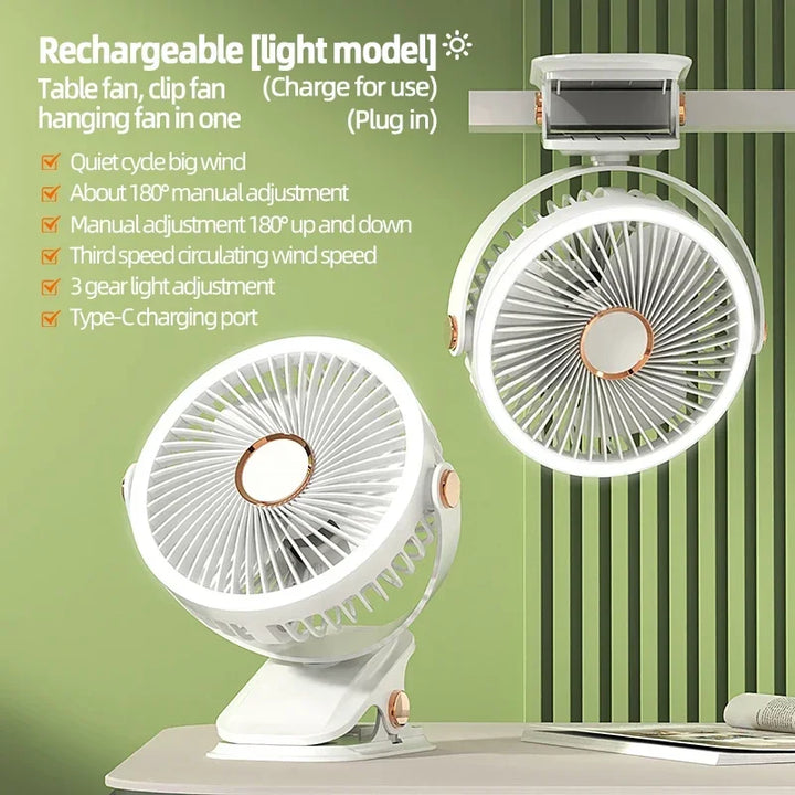 Rechargeable Clip-On Cooling Fan