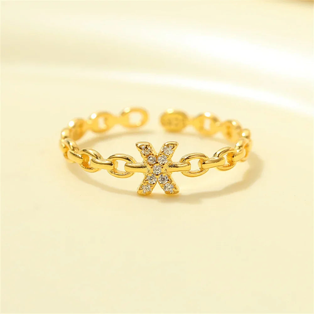 Kalsten | Dainty Diamond Letter Initial Ring