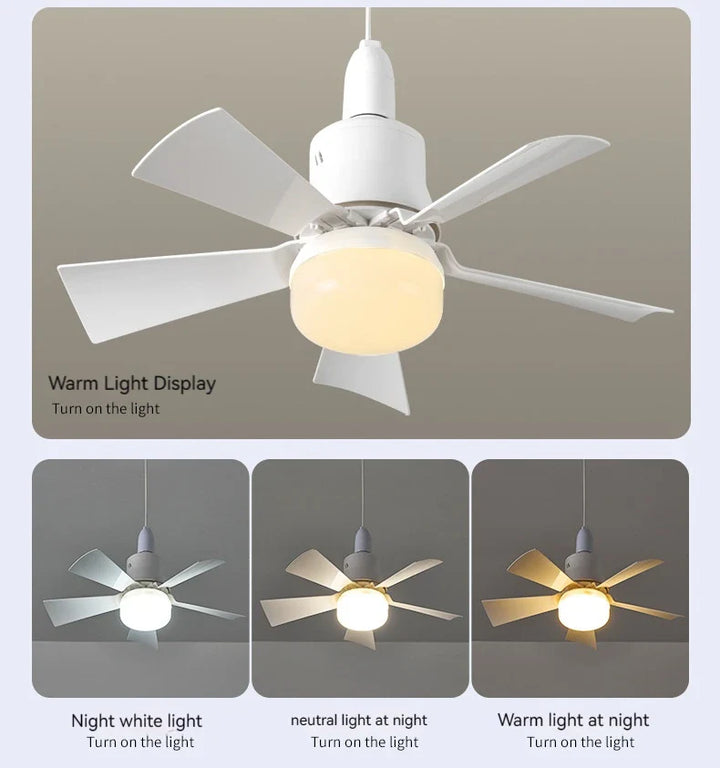 30W E27 Ceiling Fan Light with Remote - LED Dimming Function, Intelligent Silent Fan for Bedroom & Living Room | Kalsten