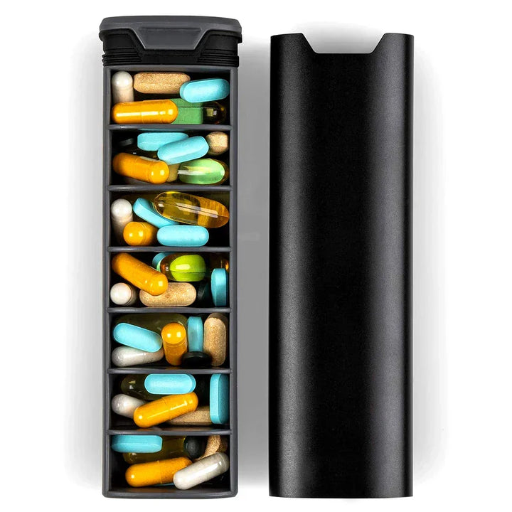 Kalsten | 7-Day Medication Organizer – Compact Leakproof Pillbox for Home and Travel