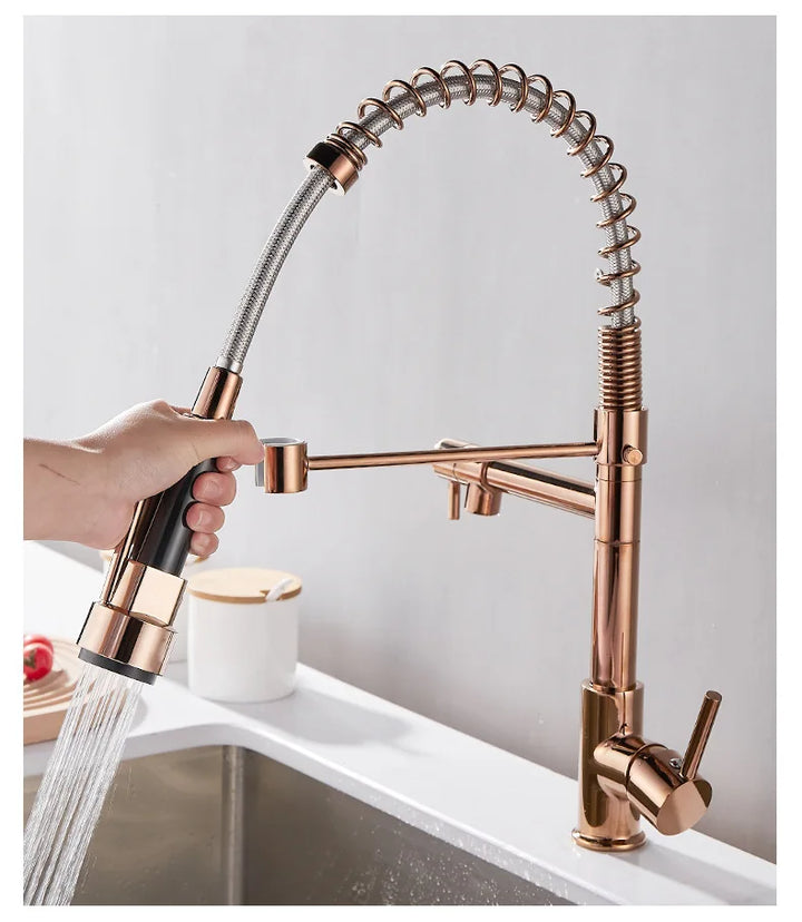 Faucet with Double Outlet – High-Quality Faucet for Flexible Washing, Easy Installation, Ideal for Modern Kitchens, Swiveling and Durable | Kalsten