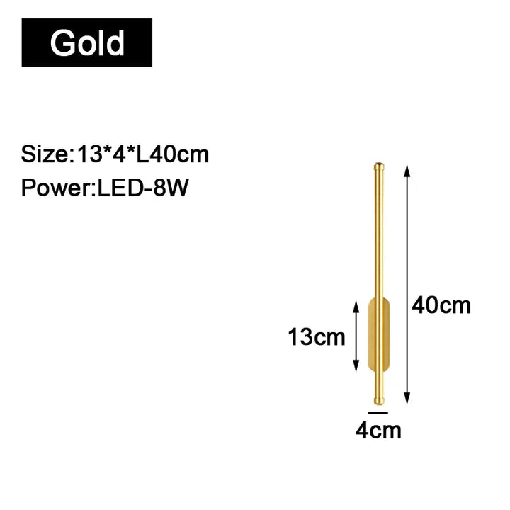 Gold Black Indoor LED Wall Lights: Stylish Illumination for Your Space | Kalsten