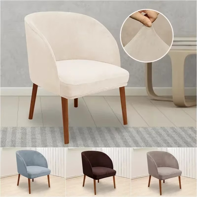 Kalsten | Armchair Slipcover with Elastic Fit for Curved Armrest Dining Chairs