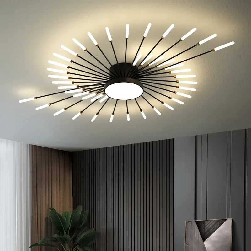 LED Nordic Fireworks Ceiling Chandelier - Modern Indoor Lighting Fixture | Kalsten