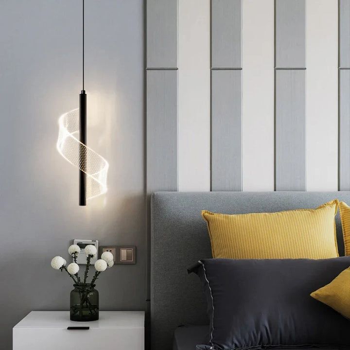Nordic LED Pendant Light – Modern Hanging Lamp for Living Room, Bedroom, Dining Table, and Aisle – Gold Acrylic Shade, Indoor Home Decoration | Kalsten
