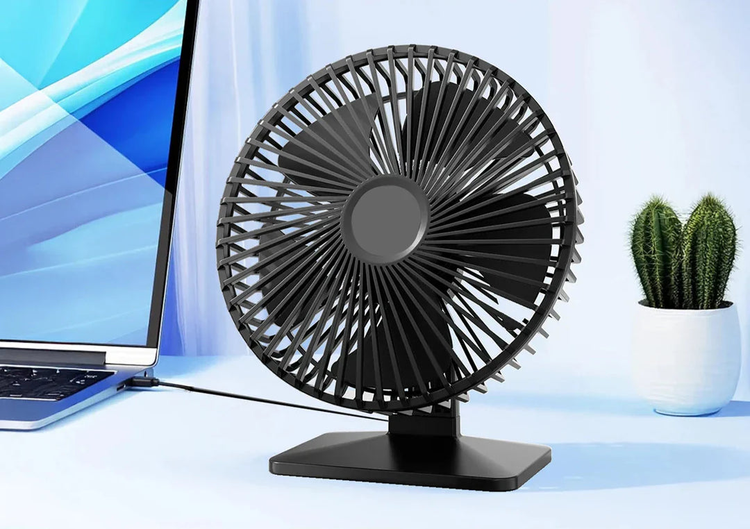 Mira Oscillating USB Fan – Quiet, Compact & 4 Speeds for Desks and Nightstands | Kalsten