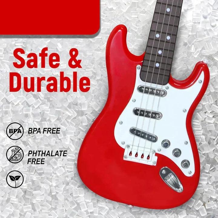 Kalsten | 4-String E-Guitar Toy for Kids | Portable, ABS Plastic & Educational Musical Instrument
