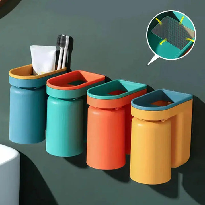 Kalsten | Wall-mounted adhesive toothbrush holder – stress-free & tidy storage