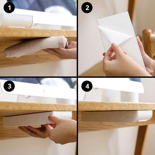 Self Adhesive Under Desk Drawer Organizer | Kalsten