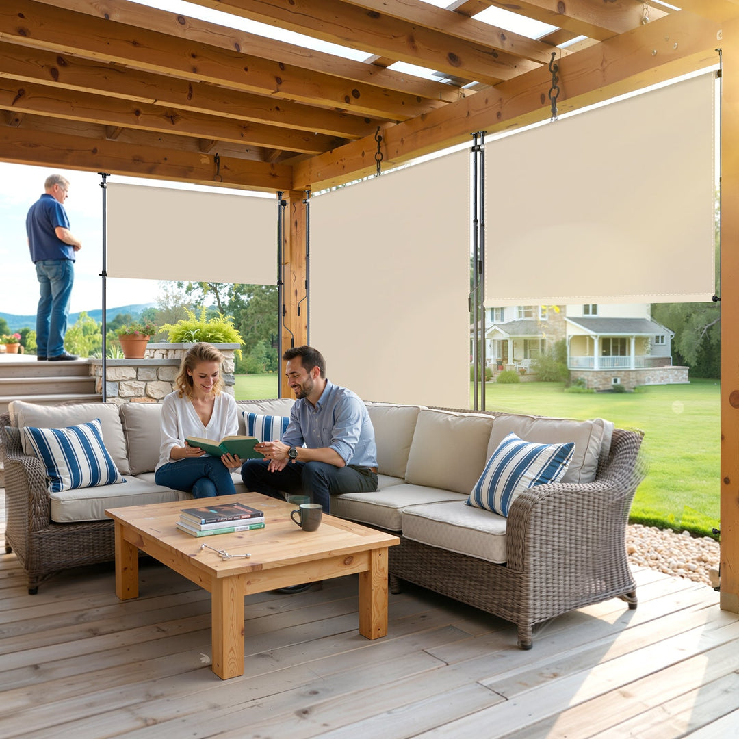 Klemm awning vertical awning with hand crank without drilling | Kalsten