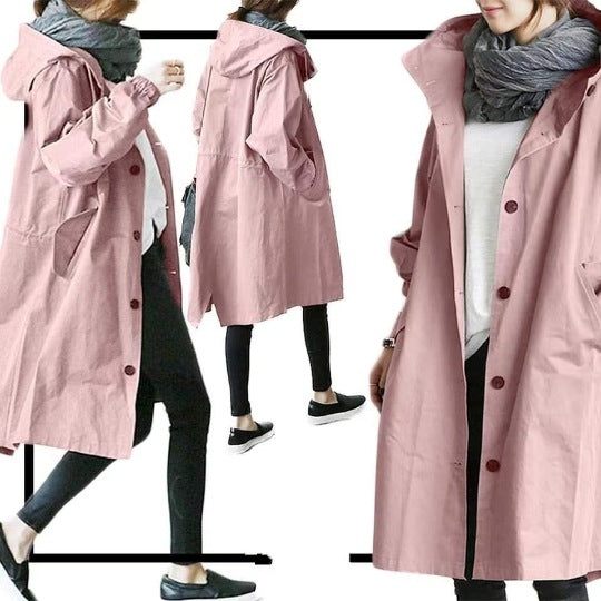 Kalsten | Windproof Women's Trench Coat with Hood