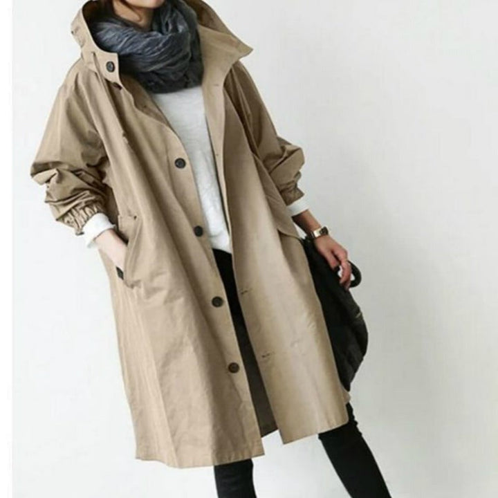 Kalsten | Windproof Women's Trench Coat with Hood