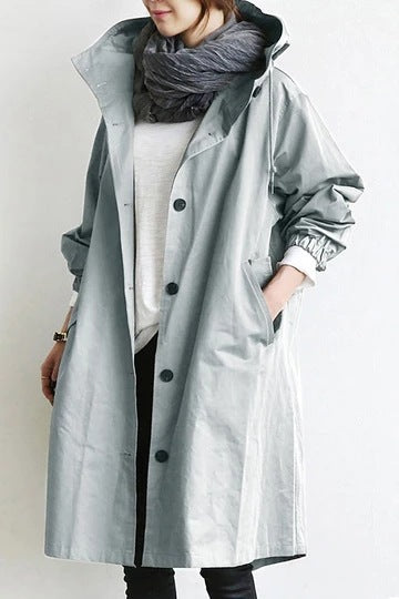 Kalsten | Windproof Women's Trench Coat with Hood