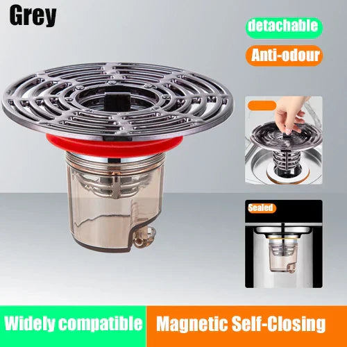 Kalsten | Magnetic Self-Closing Anti-Odor Bathroom Strainer Cover