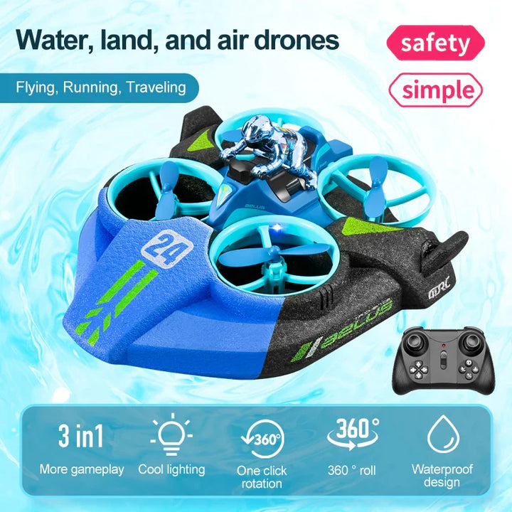 Kalsten | RC 3 in 1 Sea Land And Air Flying Boat Car Toy
