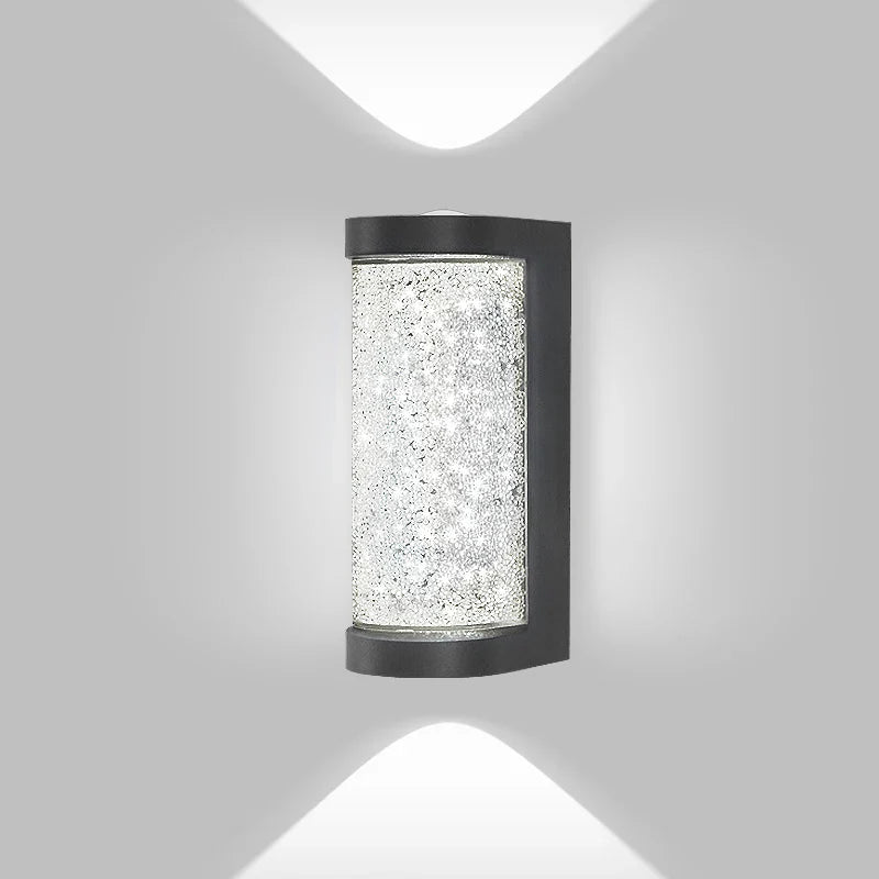 Modern Waterproof LED Outdoor Wall Lamp – Crystal Wall Sconce for Garden, Patio, and Doorway Lighting | Kalsten