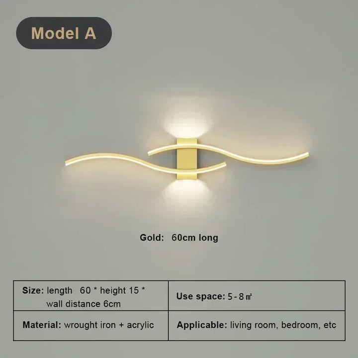 Modern LED Wall Lamp – Wall Sconce Light for Living Room, Bedroom, and Aisle – Stylish Indoor Home Lighting Fixture | Kalsten