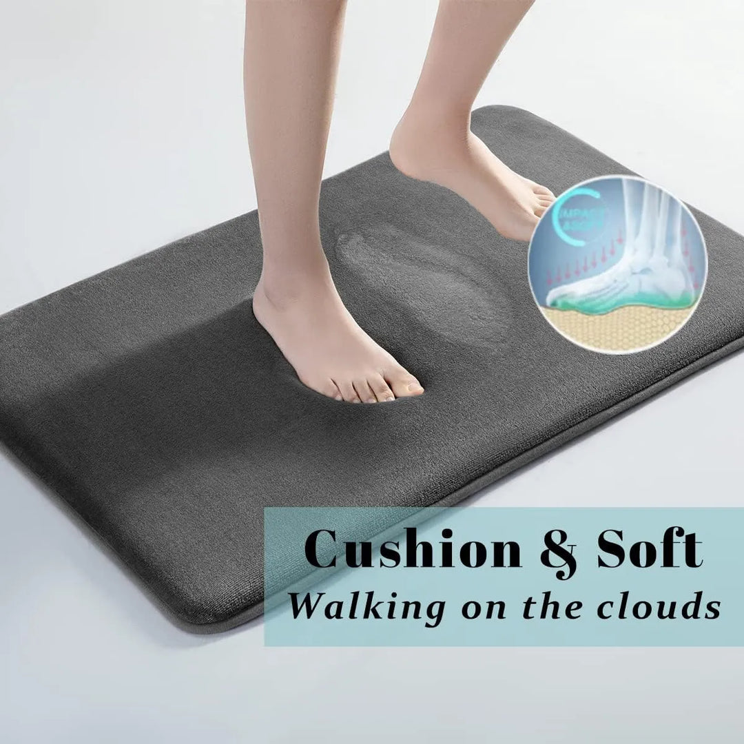 Ultra Absorbent Nordic Bath Mat Shower Room Floor Mat Super Anti-Slip Cushioned Soft Velvet Shower Mat For Washroom | Noxord