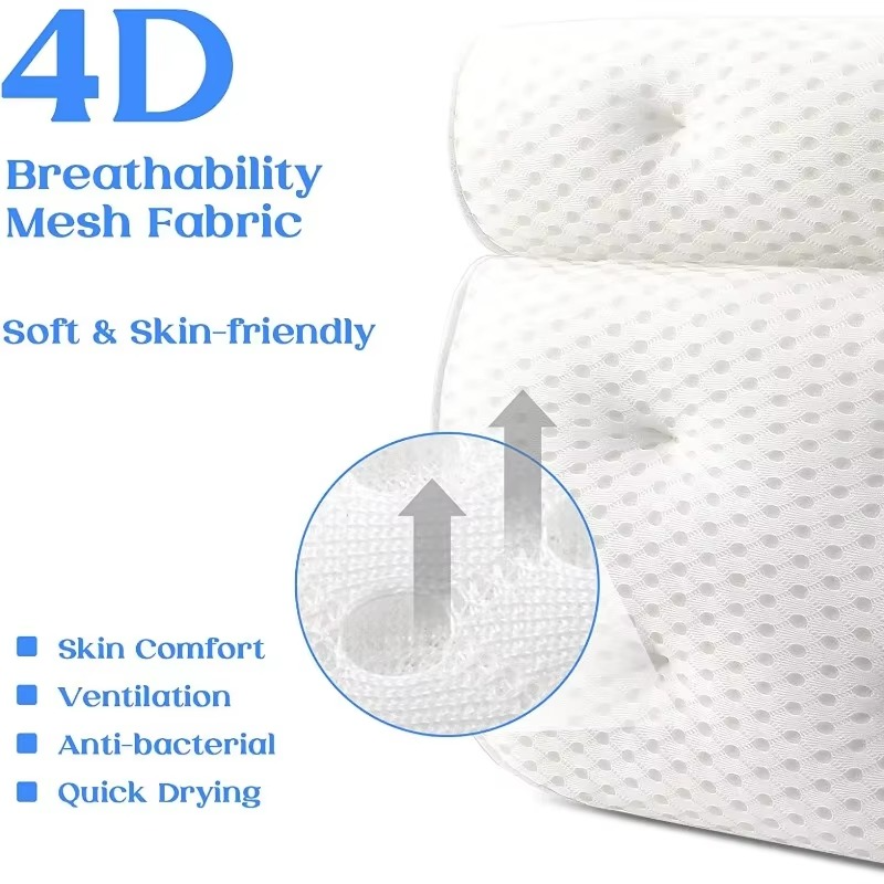 Kalsten | Luxury Bath Spa Pillow with Air Mesh Technology for Neck, Head, and Back Support