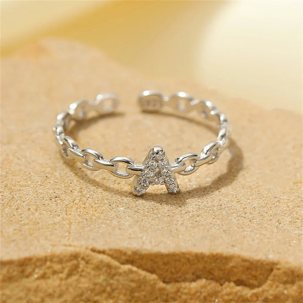 Kalsten | Dainty Diamond Letter Initial Ring