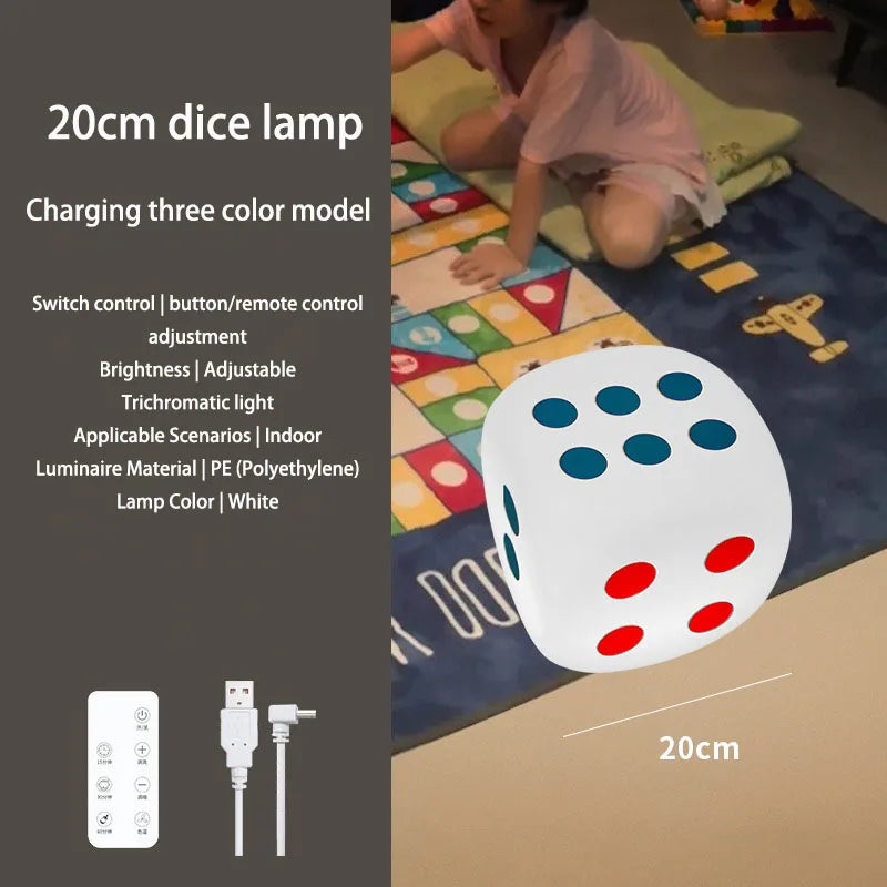 Huge Dice Bedside Atmosphere Floor Table Lamp | Noxord