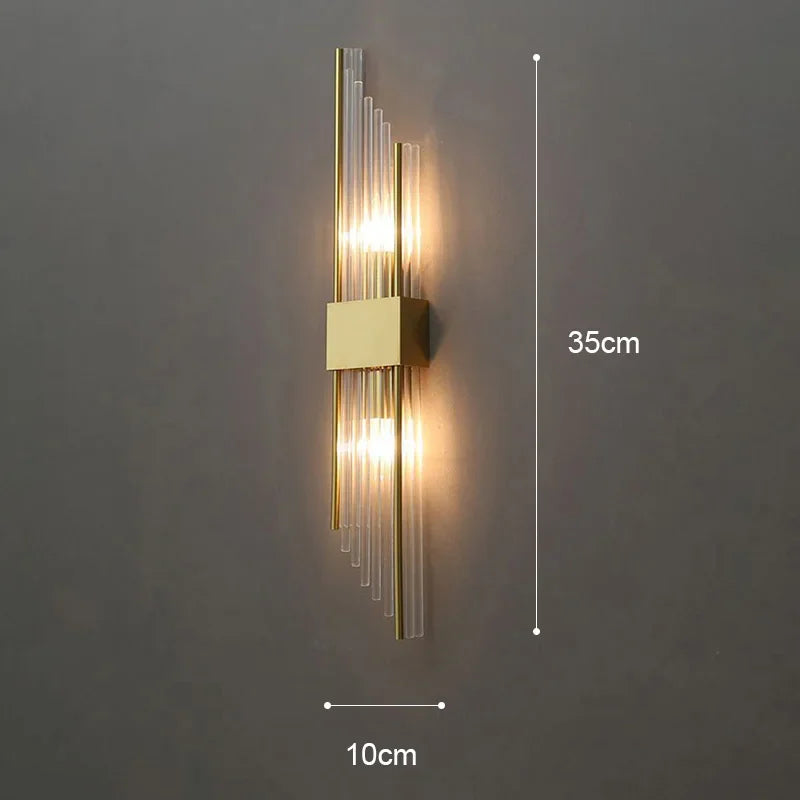 Light Luxury LED Wall Lamp - Modern Gold Wall Light for Living Room, Bedroom, Bedside, Stairs, Wall Sconce Home Decor | Kalsten