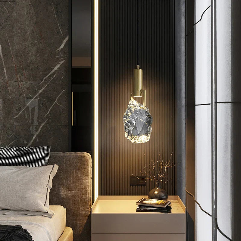 Pendant Light Crystal 11 in Adjustable Hanging Dining Room Kitchen Island Ceiling Lamp | Kalsten