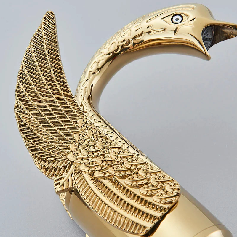 Gold Swan Basin Mixer Tap