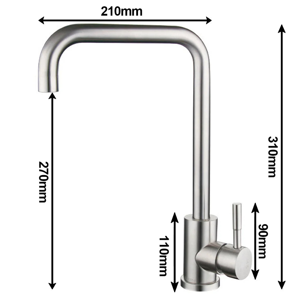 Stainless Steel Faucet – High-Quality, Rust-Free Faucet with Swiveling Spout, Durable and Easy to Clean, Ideal for Modern Kitchens | Noxord