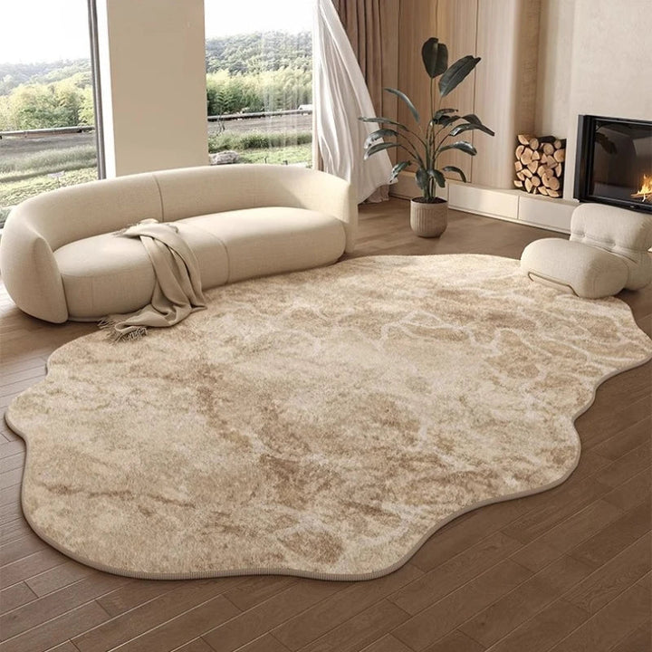 Kalsten | Irregular Plush Rug Light Luxury Washable for Bedroom and Living Room