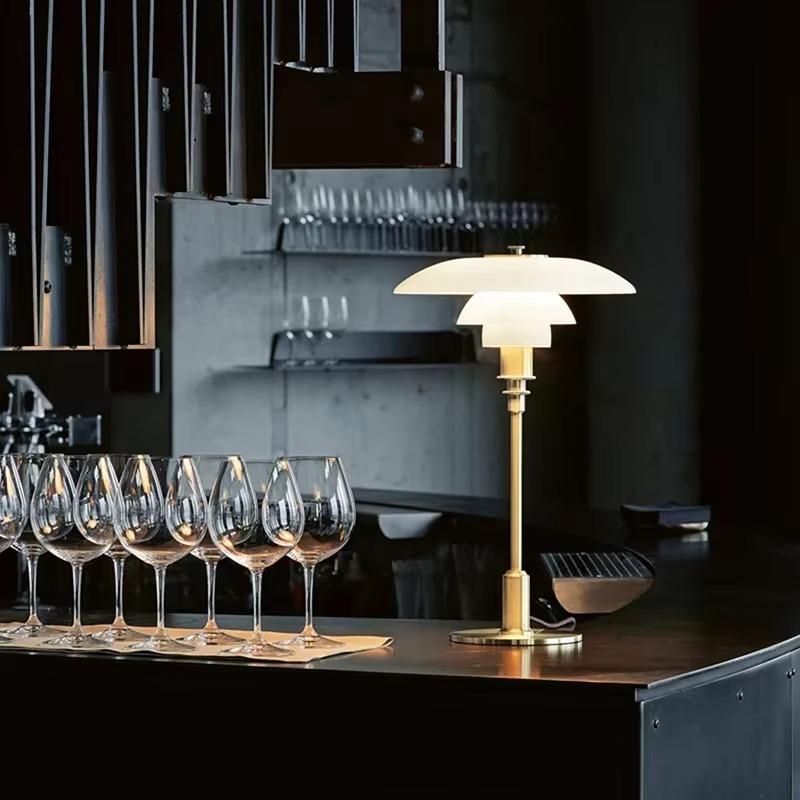 Scandinavian Dimmable Table Lamp – Modern Danish Designer Iron & Glass Lamp | Kalsten