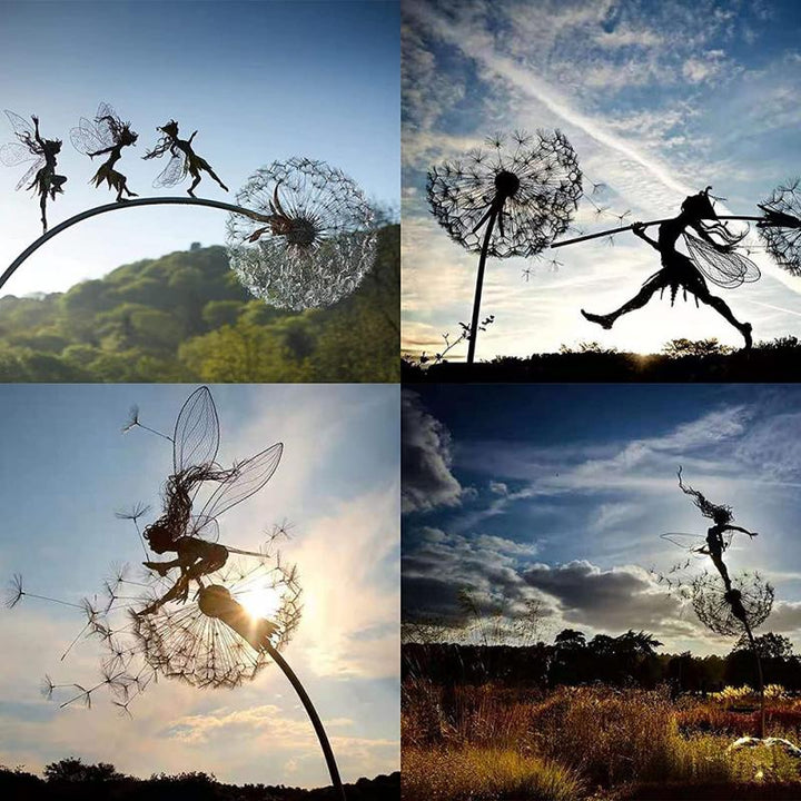 Kalsten | Fairy Garden Sculpture | Detailed Metal Decor for Outdoors
