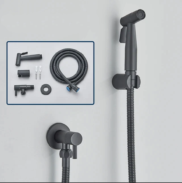 Kalsten | Shinesia Bidet Sprayer – Stainless Steel Hygienic Bathroom Accessory – Wall Mounted Cold Water Spray Function