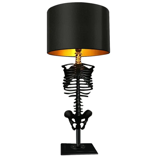Gothic Skeleton Table Lamp – Handmade