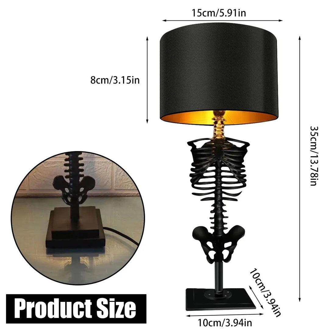 Handcrafted Gothic Skeleton Table Lamp | Kalsten