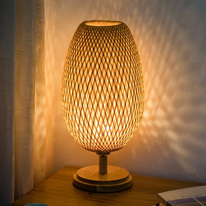Rattan lamp - Stepless dimmable basket lamp for bedroom and living room decoration | Kalsten