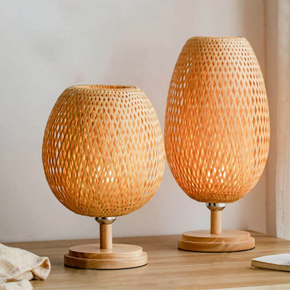 Rattan lamp - Stepless dimmable basket lamp for bedroom and living room decoration | Kalsten