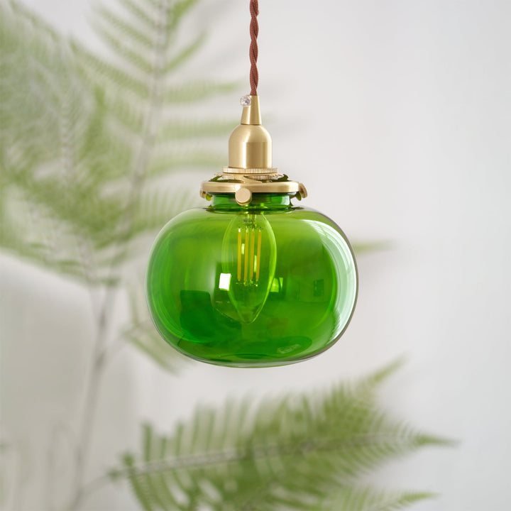 Pendant Light Glass 5.1 in Adjustable Living Room Bedroom Bathroom Hanging Ceiling Lamp Retro Style | Kalsten